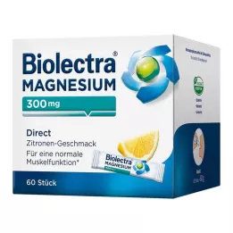 BIOLECTRA Magnesium 300 mg Directe Citroen Sticks, 60 stuks