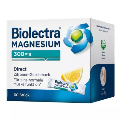 BIOLECTRA Magnesium 300 mg Directe Citroen Sticks, 60 stuks