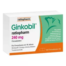 GINKOBIL-ratiopharm 240 mg filmomhulde tabletten, 60 st