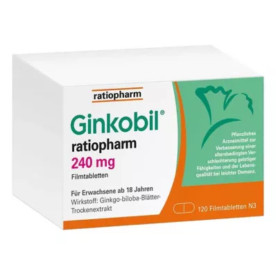 Ginkobil ratiopharm 240 mg met Ginkgo biloba, 120 stuks