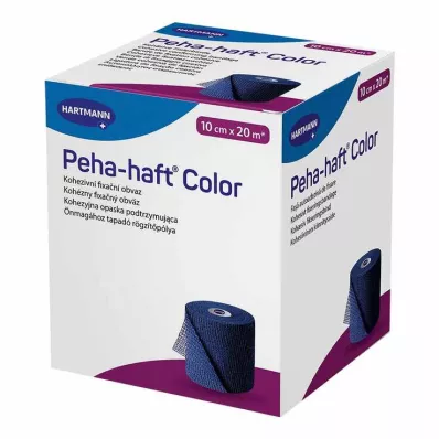 Peha Haft Kleurbevestigingsverband latex f.10 cm x 20 m blauw, 1 stuk
