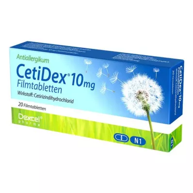 CetiDex 10 mg filmomhulde tabletten, 20 stuks CetiDex 10 mg filmomhulde tabletten, 20 stuks