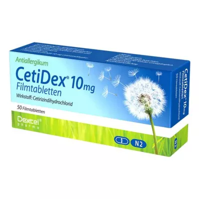 CETIDEX 10 mg filmomhulde tabletten, 50 stuks CETIDEX 10 mg filmomhulde tabletten, 50 stuks