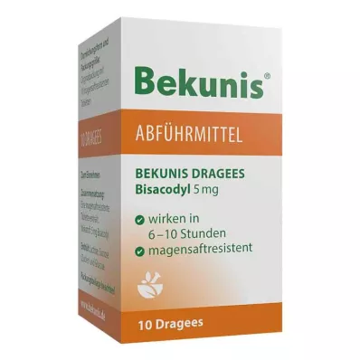 BEKUNIS Bisacodyl 5 mg maagsaptabletten, 10 stuks BEKUNIS Bisacodyl 5 mg maagsaptabletten, 10 stuks
