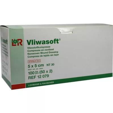 VLIWASOFT Vlieskompressen 5x5 cm steriel 6l., 50X2 st VLIWASOFT Vlieskompressen 5x5 cm steriel 6l., 50X2 st