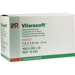 VLIWASOFT Vlieskompressen 7,5x7,5 cm steriel 6l., 50X2 st