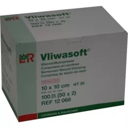 VLIWASOFT Vlieskompressen 10x10 cm steriel 6l., 50X2 st