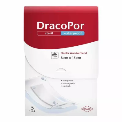 DracoPor waterdicht wondverband 8x15 cm steriel, 5 st