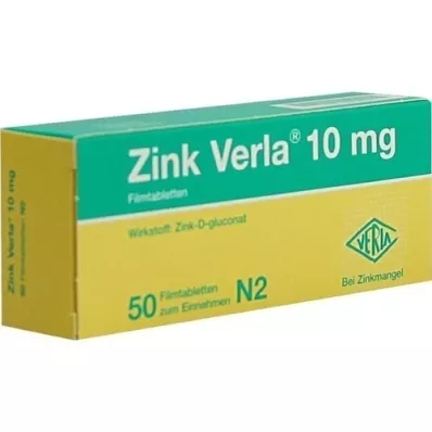 ZINK VERLA 10 mg filmomhulde tabletten, 50 stuks