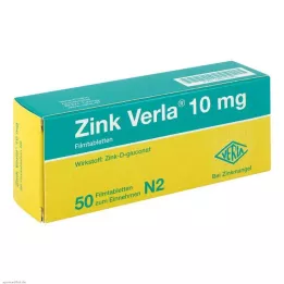 ZINK VERLA 10 mg filmomhulde tabletten, 50 stuks