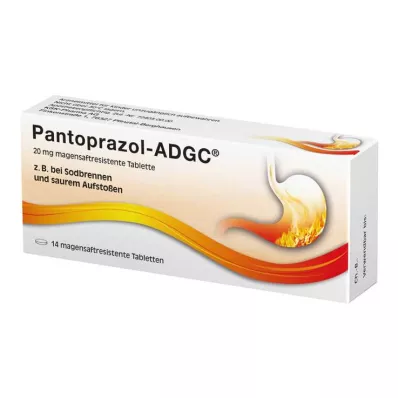Pantoprazol ADGC 20 mg maagsapresistente tabletten, 14 stuks