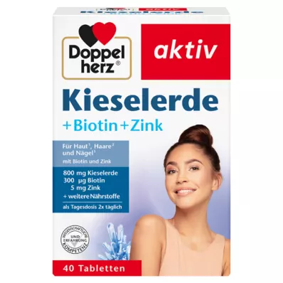 DOPPELHERZ Silica+Biotine+Zink Tabletten, 40 stuks DOPPELHERZ Silica+Biotine+Zink Tabletten, 40 stuks