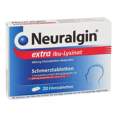 NEURALGIN extra Ibu lysinaat filmomhulde tabletten, 20 stuks NEURALGIN extra Ibu lysinaat filmomhulde tabletten, 20 stuks