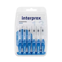 INTERPROX conische blauwe interdentale rager Blis, 6 stuks
