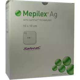 MEPILEX Ag schuimverband 10x10 cm steriel, 10 stuks