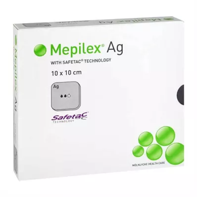 MEPILEX Ag schuimverband 10x10 cm steriel, 10 stuks