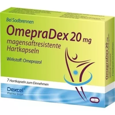 OMEPRADEX 20 mg harde capsules met enterische laag, 7 st