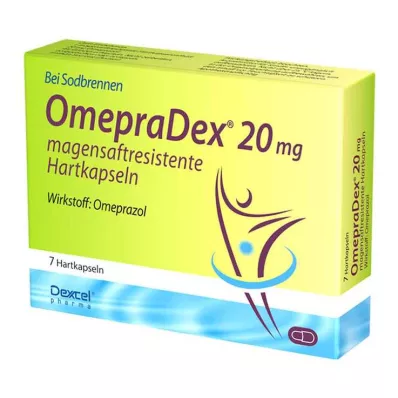 OMEPRADEX 20 mg harde capsules met enterische laag, 7 st