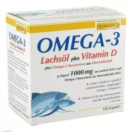 OMEGA-3 LACHSÖL plus Vit.D plus Omega-3 conc.cps., 100 st