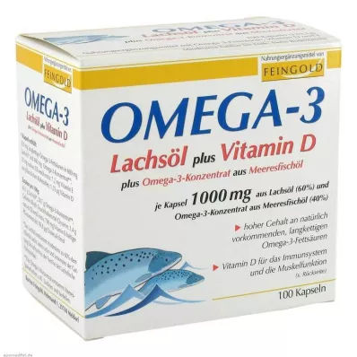 OMEGA-3 LACHSÖL plus Vit.D plus Omega-3 conc.cps., 100 st OMEGA-3 LACHSÖL plus Vit.D plus Omega-3 conc.cps., 100 st