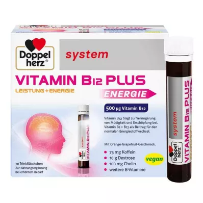 DOPPELHERZ Vitamine B12 Plus systeem drinkampullen, 30X25 ml DOPPELHERZ Vitamine B12 Plus systeem drinkampullen, 30X25 ml