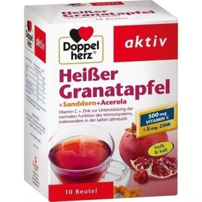 DOPPELHERZ warme granaatappel+zeedoorn+acerola, 10 stuks