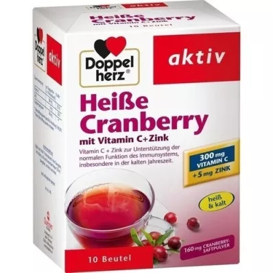 DOPPELHERZ warme cranberry w.vit.C+zink korrels, 10 stuks