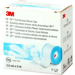 3M pleister met siliconencoating 2,5 cmx5 m rol, 1 st