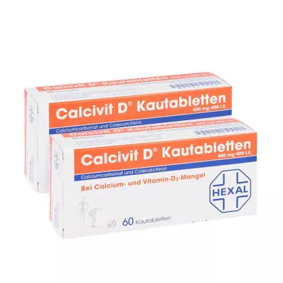 Calcivit D kauwtabletten 600 mg/400 internationale eenheden (120 stuks) Calcivit D kauwtabletten 600 mg/400 internationale eenheden (120 stuks)