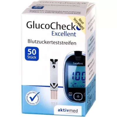 GLUCOCHECK Uitstekende teststrips, 50 stuks