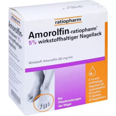 AMOROLFIN-ratiopharm 5% nagellak met werkzame stof, 5 ml