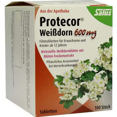 PROTECOR Meidoorn 600 mg Filmomhulde Tabletten, 100 Capsules PROTECOR Meidoorn 600 mg Filmomhulde Tabletten, 100 Capsules