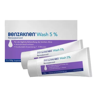 BENZAKNEN Was 5% suspensie, 2X100 g