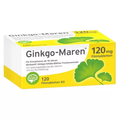 Ginkgo-Maren 120 mg filmomhulde tabletten, 120 stuks Ginkgo-Maren 120 mg filmomhulde tabletten, 120 stuks