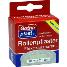 ROLLENPFLASTER Flex 2,5 cmx10 m trp.Euro hanger, 1 st