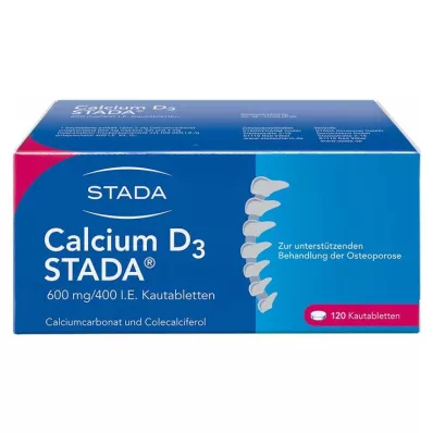 CALCIUM D3 STADA 600 mg/400 I.U. Kauwtabletten, 120 st