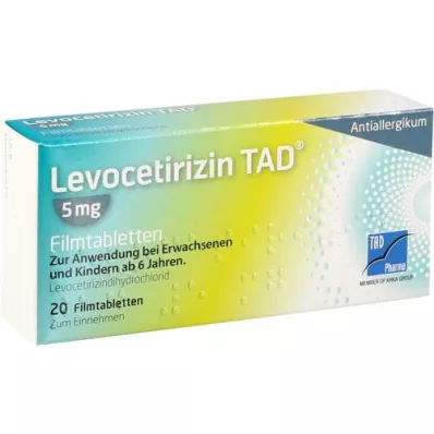 LEVOCETIRIZIN TAD 5 mg filmomhulde tabletten, 20 st