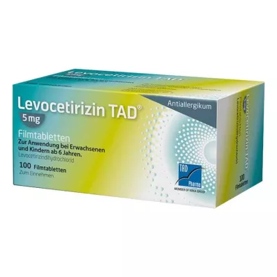 Levocetirizine TAD® 5 mg filmomhulde tabletten, 100 stuks Levocetirizine TAD® 5 mg filmomhulde tabletten, 100 stuks