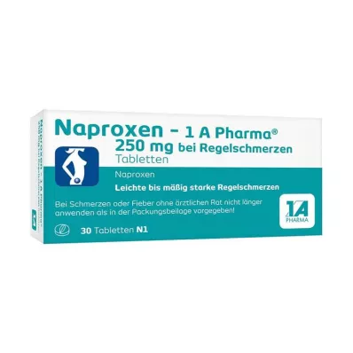 Naproxen - 1 A Pharma® 250 mg voor menstruatiepijn, 30 stuks Naproxen - 1 A Pharma® 250 mg voor menstruatiepijn, 30 stuks