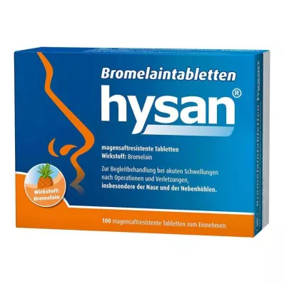 BROMELAIN TABLETTEN hysan tabletten met enterische laag, 100 st BROMELAIN TABLETTEN hysan tabletten met enterische laag, 100 st