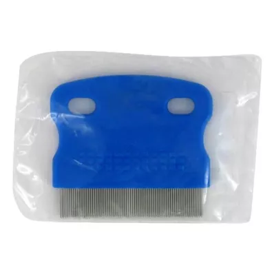 Nissen kam metaal blauw handvat, 1 st Nissen kam metaal blauw handvat, 1 st