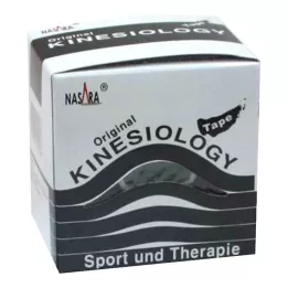 NASARA Kinesiologie tape 5 cmx5 m zwart, 1 st