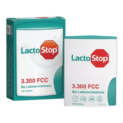 LACTOSTOP 3.300 FCC Tabletten klikdispenser, 100 stuks