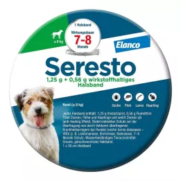 SERESTO 1,25g + 0,56g Halsband voor honden tot 8kg, 1 st