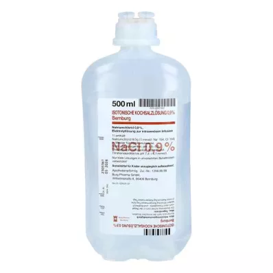 Isotone zoutoplossing 0,9% PE-infusieoplossing, 10X500 ml Isotone zoutoplossing 0,9% PE-infusieoplossing, 10X500 ml