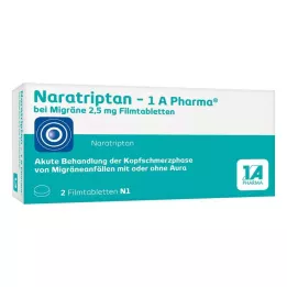 NARATRIPTAN-1A Pharma voor migraine 2,5 mg filmomhulde tabletten, 2 st
