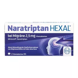 NARATRIPTAN HEXAL voor migraine 2,5 mg filmomhulde tabletten, 2 st