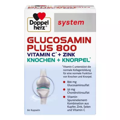 DOPPELHERZ Glucosamine Plus 800 systeemcapsules, 60 stuks DOPPELHERZ Glucosamine Plus 800 systeemcapsules, 60 stuks