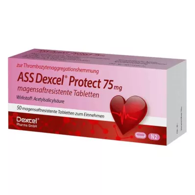 ASS Dexcel Protect 75 mg enterische tabletten, 50 stuks