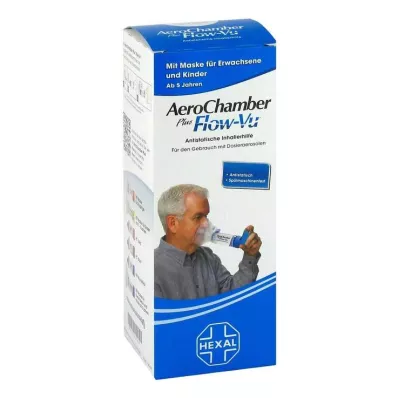 AEROCHAMBER met masker voor volwassenen en kinderen vanaf 5 jaar blauw, 1 st AEROCHAMBER met masker voor volwassenen en kinderen vanaf 5 jaar blauw, 1 st